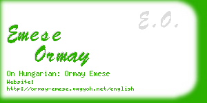 emese ormay business card